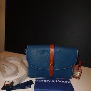 Dooney & Bourke Saffiano Small Flap Crossbody Handbag—Jeans—NWT